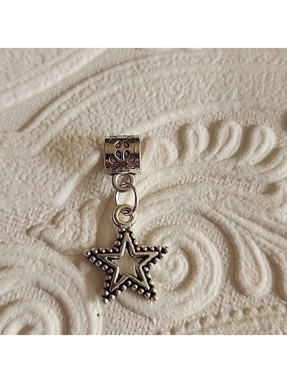 Star  Charm for European Style Bracelets Fits Pandora Systems